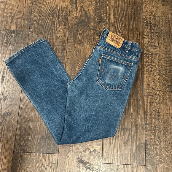Levi's 517 Vintage Orange Tab 34x31 Made in USA 1997 Jeans